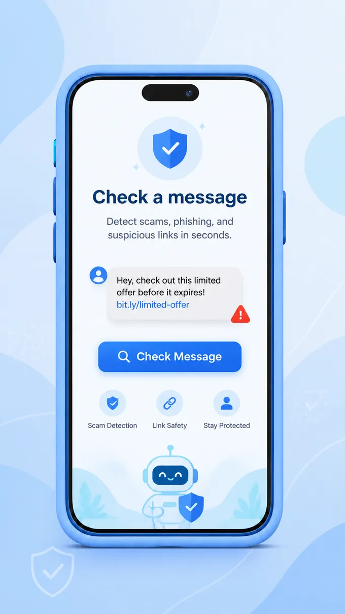 Check a message screen