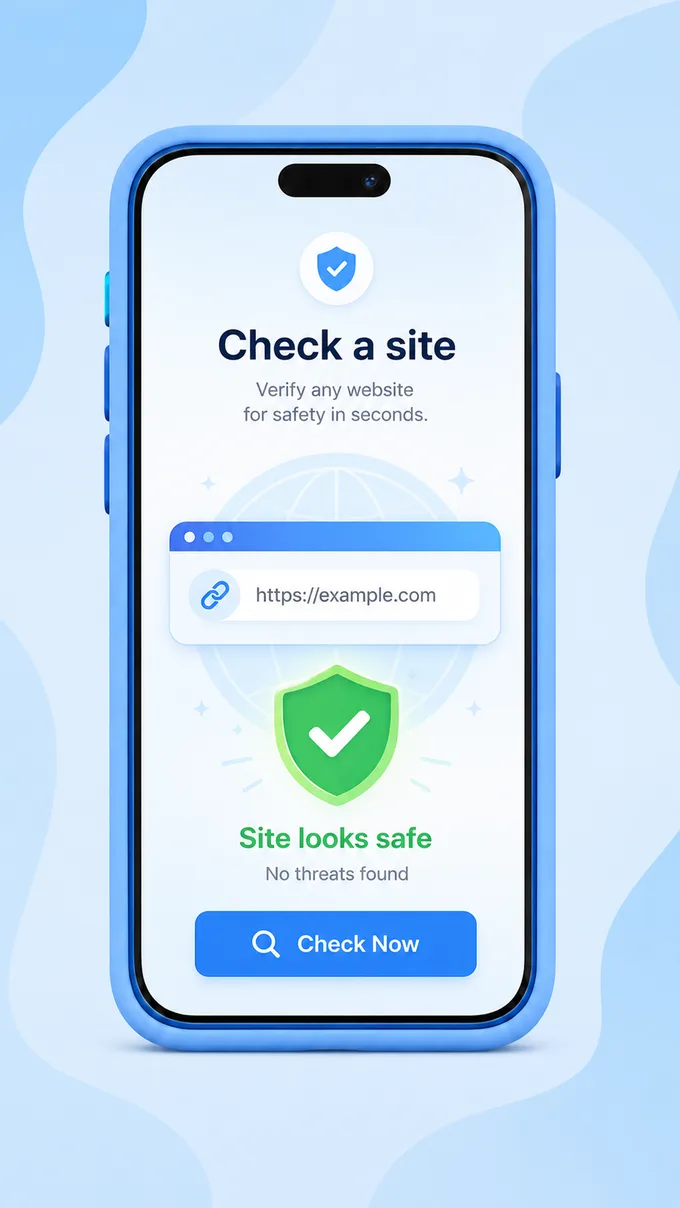 Check a site screen